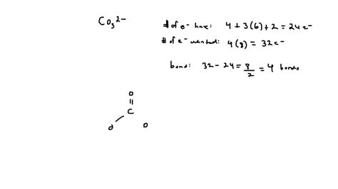 SOLVED: How do you draw a Lewis dot structure for the carbonate ion ...