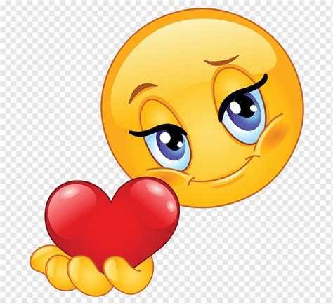 Emoticon Smiley Emoji Heart, smiley, love, heart, smiley png | PNGWing