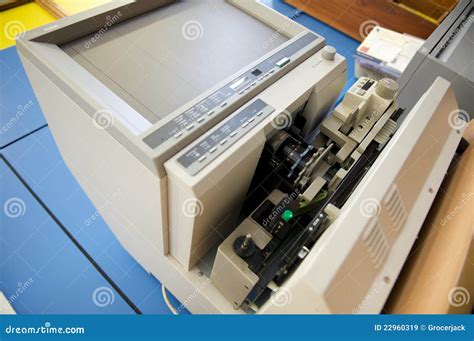 Microfiche Reader in a Library Stock Image - Image of archive ...