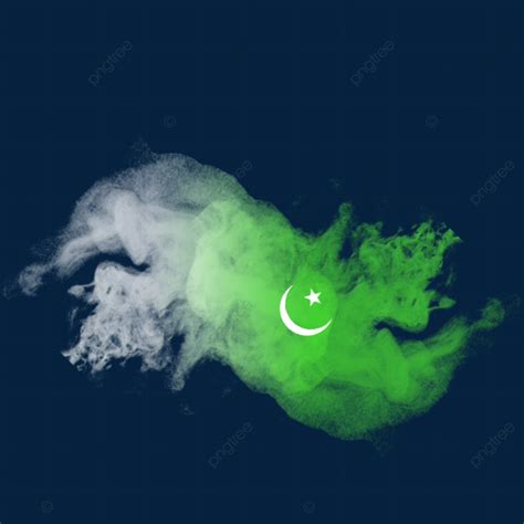 Abstract Pakistani Flag Design With Smoke Clouds, Pakistani, Flag, Clouds PNG Transparent ...