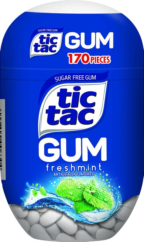 Amazon.com : Tic Tac Sugar Free Gum, Spearmint Flavored Gum Bottle Pack (8 Count) : Grocery ...