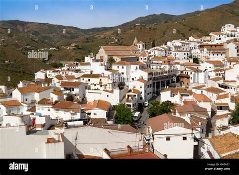 Village of El Borge in the Axarquia mountains. Malaga province ...