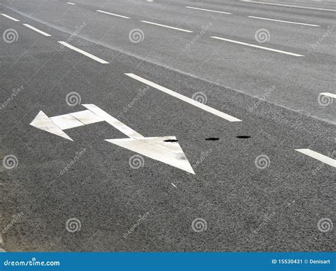 Road Markings Arrow Stock Image - Image: 15530431