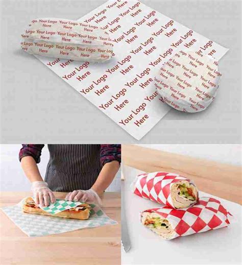 Custom Deli PaperWHITE or KRAFT15 ” x 15 “$/Piece - Custom Packaging For Restaurants | Paper ...