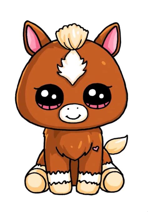 Cute Kawaii Beanie Boos Horse | Cute animal drawings kawaii, Kawaii doodles, Kawaii girl drawings