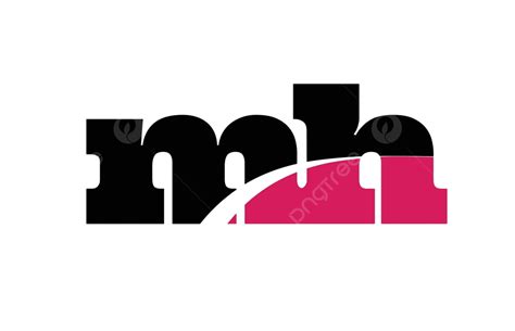 Design Of A Pink And Black Iconic Logo With Alphabets Combinationmh M H ...