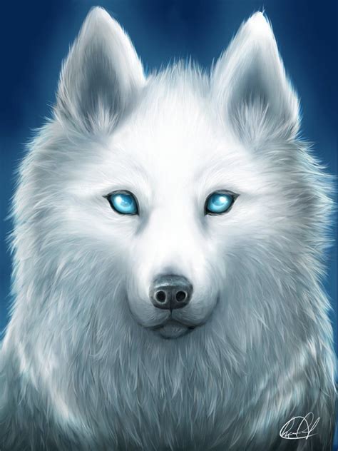 I think my spirit guardian looks like a white wolf, so i painted it for the person i love, hope ...