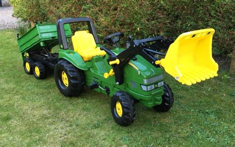 Rolly Toys John Deere ride on pedal tractor with front loader and tipping trailer | in Cupar ...