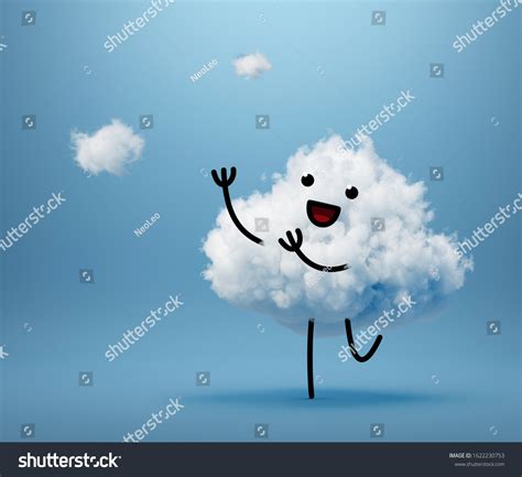 「3d Render Funny Cloud Cartoon Character」のイラスト素材 1622230753 | Shutterstock