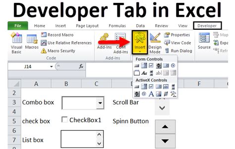 Developer Tab in Excel | Developer Tab Sections & its Various Uses