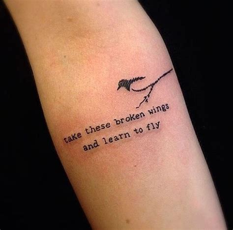 Take these broken wings and learn to fly. #tattoo #bird #inspirational ...