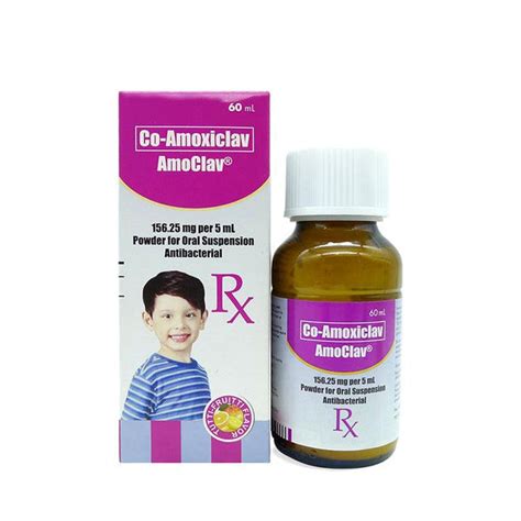 Buy Rx: Amoclav 156.25 mg / 5 ml 60 ml Oral Suspension Online ...