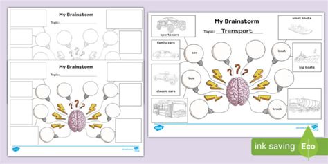 My Brainstorm Template | Narrative Brainstorming Activity