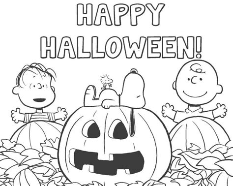 Charlie Brown Halloween Coloring Pages