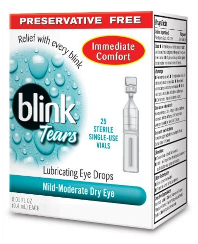 Blink Tears Preservative Free Lubricating Eye Drops 25 Count, 25 ct ...