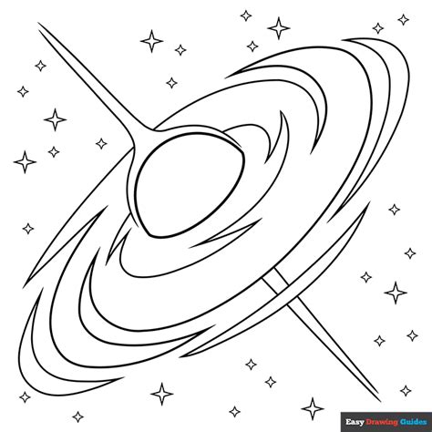 Black Hole Coloring Page | Easy Drawing Guides