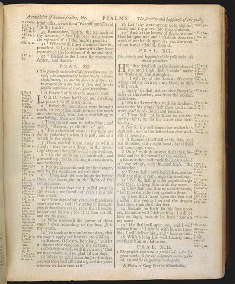 Psalm 90 of The Holy Bible, King James version (I)