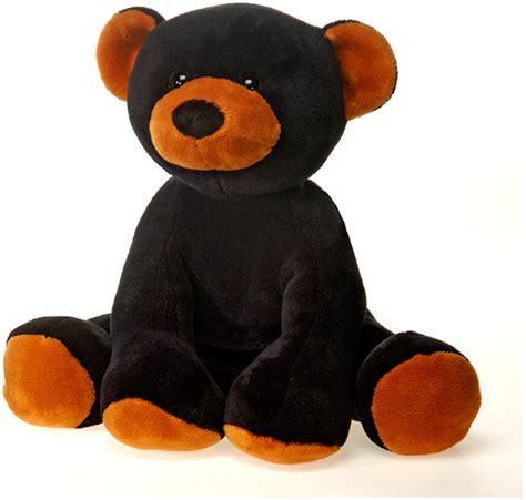 Wholesale Sitting Black Bear Plush Toy - 7.5"