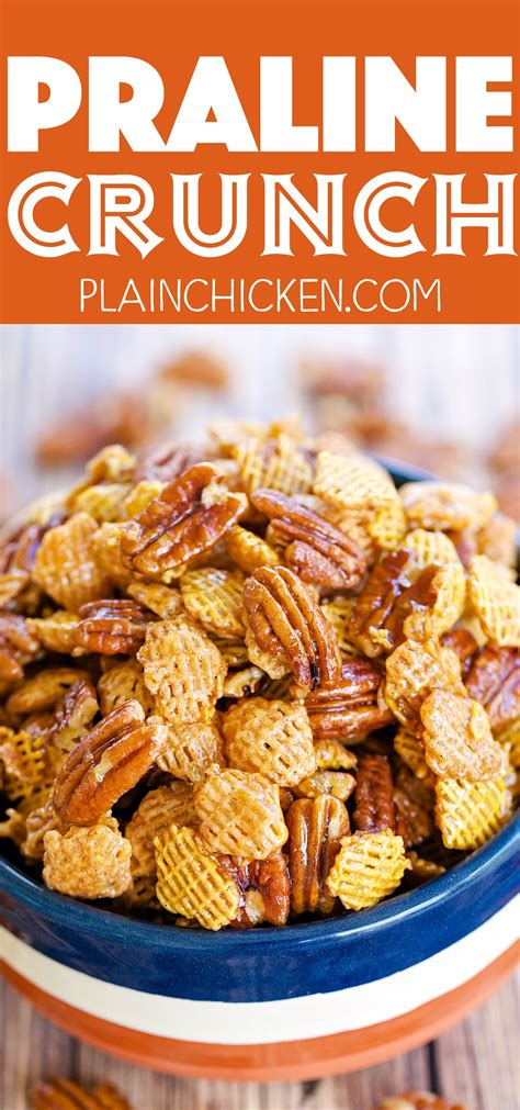 Praline Crunch - highly addictive!! SOOOO good! Sweet and Salty in every bite! Crispix cereal ...