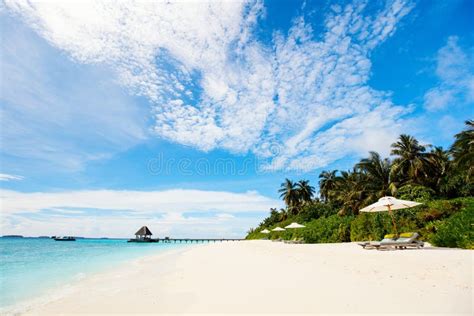 Beautiful Tropical Beach at Maldives Stock Photo - Image of summer ...