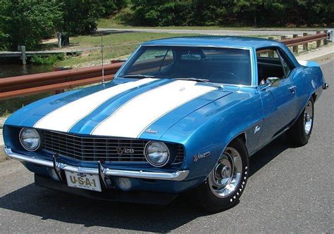 Blue with white stripes [69 Camaro Z28]