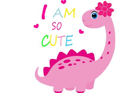 Cute girl dinosaur svg, cute dinosaur svg, clipart, funny dino svg, cr By Lillyarts | TheHungryJPEG