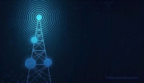 Telecommunications Signal Transmitter System Big Background, Cyberspace, Neural, Industrial ...