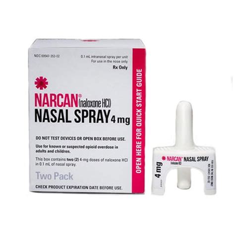 Narcan Naloxone Nasal Spray 4MG 2/PK - Dixie EMS