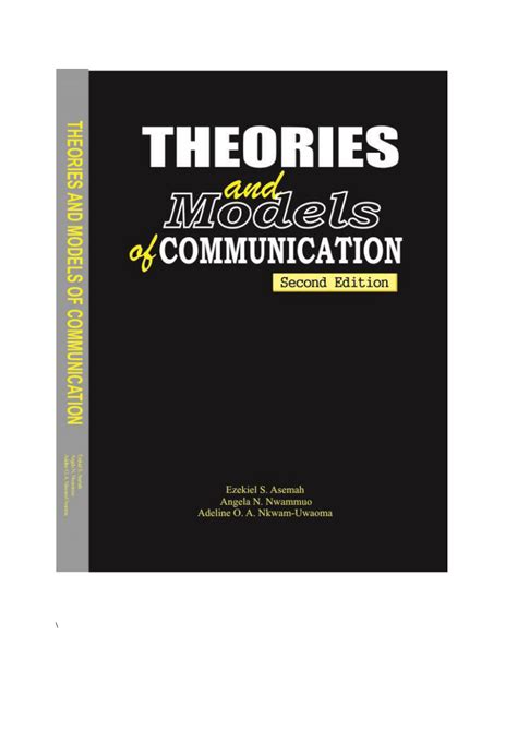 (PDF) Theories and Models of Communication (Second Edition)