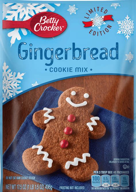 Betty Crocker Gingerbread Cookie Mix, 17.5 oz - Walmart.com - Walmart.com