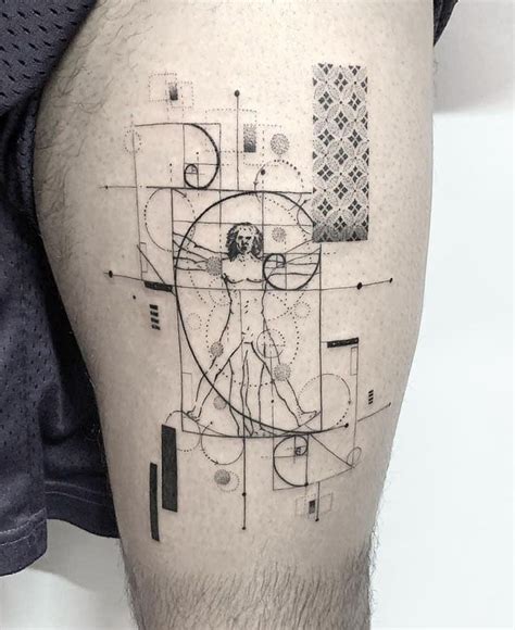 30 Unique Vitruvian Man Tattoos for Your Inspiration in 2023 | Tattoos for guys, Vitruvian man ...