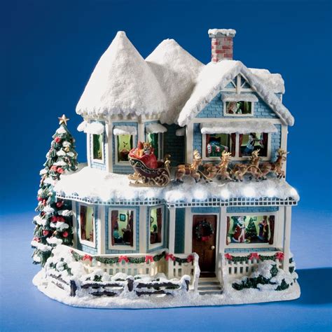 The Thomas Kinkade Night Before Christmas Talking House - Hammacher Schlemmer | Christmas ...