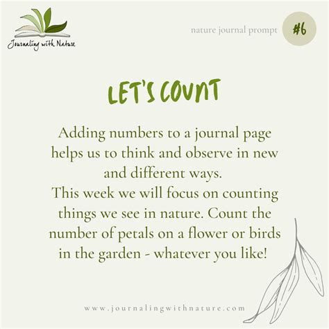 Nature journal prompts — Journaling with Nature