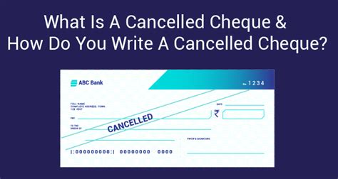 What Is A Cancelled Cheque & How Do You Write A Cancelled Cheque? | IIFL Finance