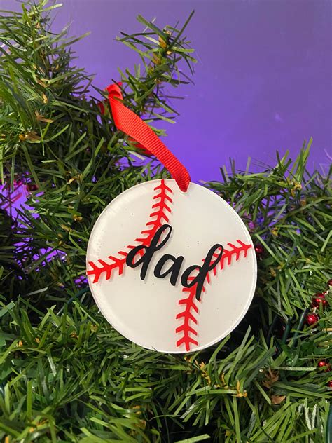 Personalized Baseball Christmas Ornament | Etsy