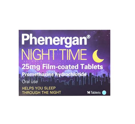 Phenergan Night Time 25mg (Promethazine) – 14 Tablets – Medicine Marketplace