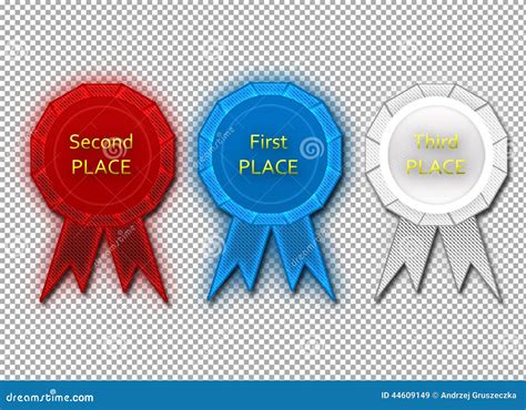 First, Second, Third Place Ribbons Stock Illustration - Image: 44609149