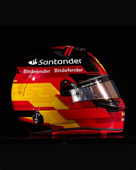 In pictures: Carlos Sainz's Ferrari helmet for 2023 Formula 1 championship