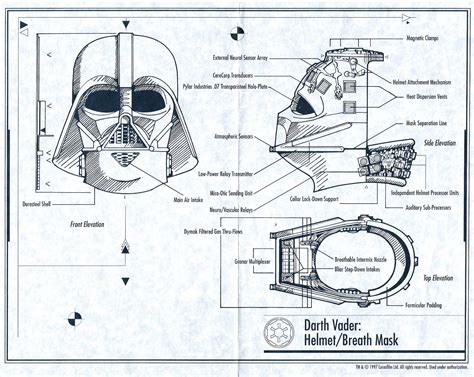 Darth Vader Helmet Blueprints Reveal His Inner Secrets | Bit Rebels