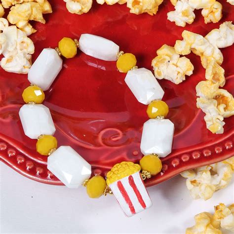 Hand-Painted Popcorn Crystal Beaded Bracelet – Project Pinup | Crystal beads bracelet, Crystal ...