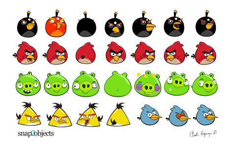 Angry Birds Playing Card Deck and Vector Characters