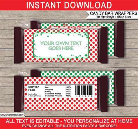 Free hershey candy bar wrapper template word - bdaartists