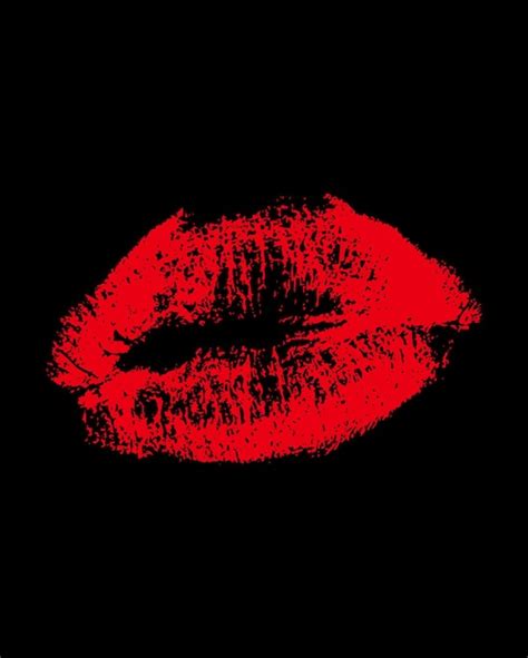 Premium Vector | Red lips on a black background