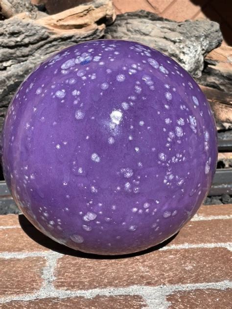 Large Ceramic Ball Purple 9 Ceramic Gazing Ball - Etsy
