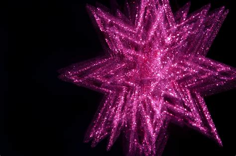 Free Stock Photo 3621-pink glitter star | freeimageslive