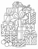 Presents Coloring Christmas Gift Present Pages Drawing Clipart Kids  sketch template
