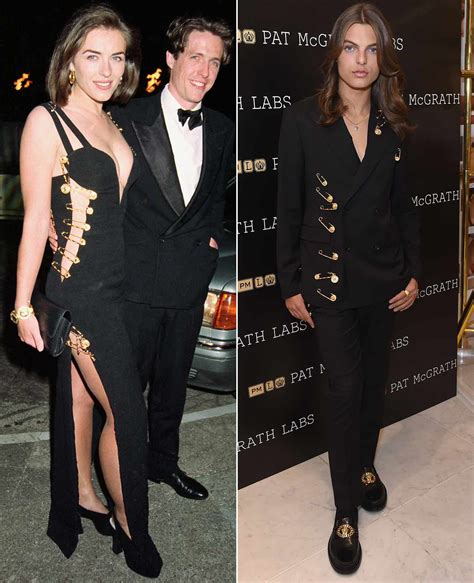 Elizabeth Hurley's Son Damian Recreates Her Iconic Versace Safety Pin Outfit