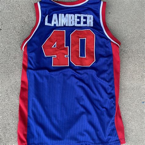 Vintage Pistons Bill Laimbeer NBA... - Depop