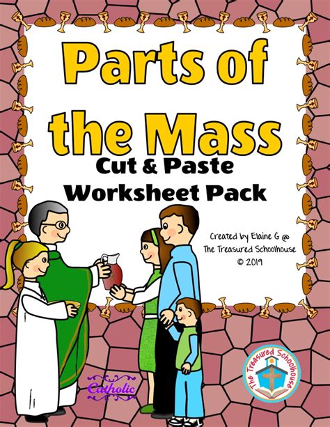 Parts of the Mass Cut & Paste Worksheet Pack - Classful