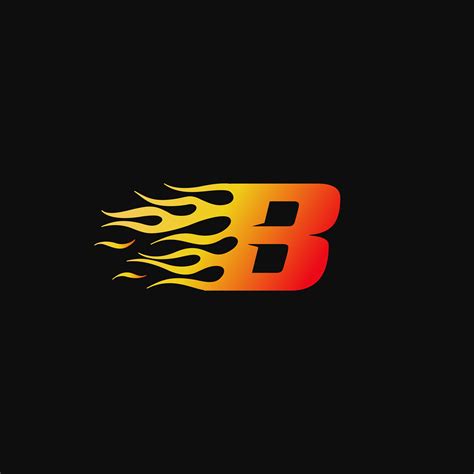 letter B Burning flame logo design template 588365 Vector Art at Vecteezy